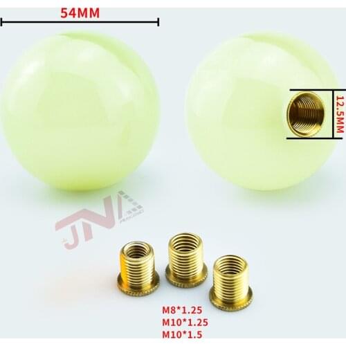 6PCs Glow In The Dark Shift Knob Red/Green/Blue Light Racing Car Round Ball Gear Shift Knob