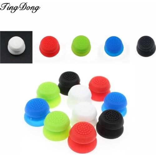 TingDong 2pcs Silicone Analog Grip Thumbstick Thumb Sticks Extra Cover High Enhancements For Dualshock 4 PS4 Pro Slim Controller