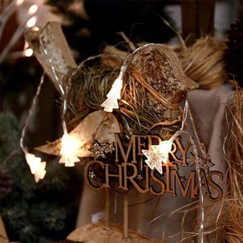 LED Light String Beaded Christmas Tree Modeling Light Starry Small Lantern Christmas Light String ins Room Garden decoration lig