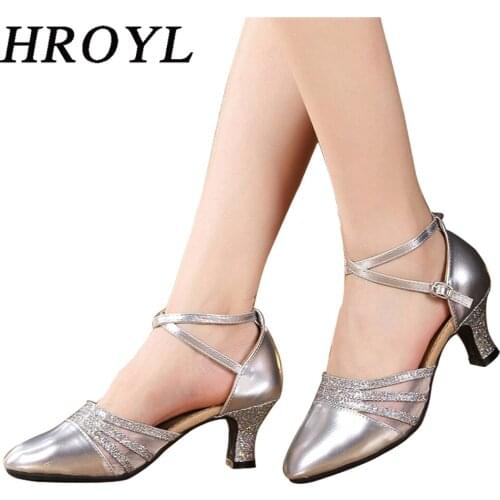 Latin Dance Shoes For Women Ladies Girls Ballroom/Outdoor Sequins Cloth Heeled 3.5/5.5CM Salsa Sandals More Style Dropshipping
