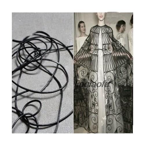 Black beef tendon rope strip material accessories Braided auxiliary necklace rope fashion creative material