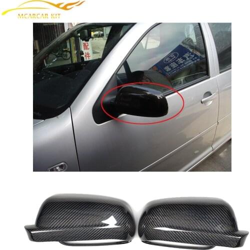 Replacement Style Carbon Fiber Mirror Cover Caps for Volkswagen VW GOLF 4 IV MK4 1997 - 2003 Rear View Mirror Covers
