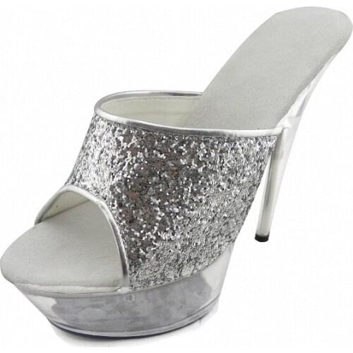 Professional Customize 15 Ultra High Heels Sandals Glitter Platform Bride Wedding Shoes Womens Shoes Crystal Shoes