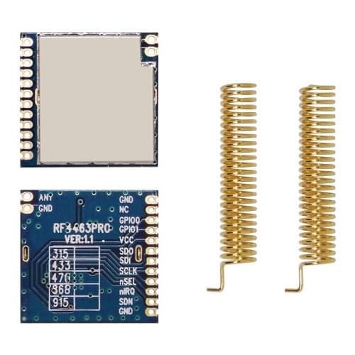2pcs/lot 100mW embedded Si4463 chip RF4463PRO 433MHz RF wirelss transceiver module
