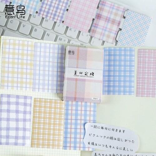 30PCS Lattice Life Series Stickers Aesthetic Colorful Paper Decoracion Scrapbooking Phone Sticker Flakes Stationery Supplies