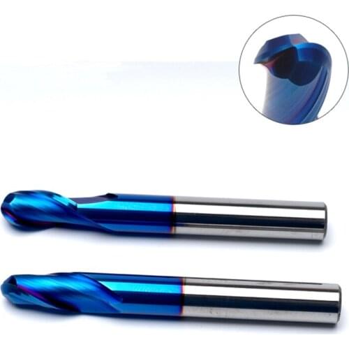 65 Degrees High Hard 2 Edge Tungsten Steel Alloy Ball End Milling Cutter Numerical Control Tool