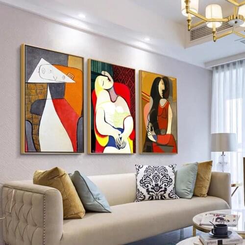 Abstract Modern Painting Home Decoration Posters and Prints Frameless Wall Art Picasso Canvas Picture for Home Design