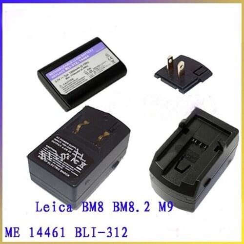 1PCS/LOT LeicaM8 M9-P M8.2 M9 ME 14464 BLI-312 Camera Battery + Charger Set Original