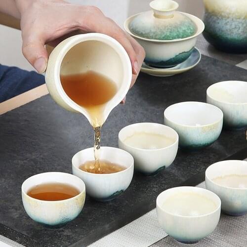Large Ceramic Tea Cup Teacup Porcelain Kung Fu Cups Retro Water Drinkware Rough Pottery Kung Fu Cups Master Single Cup 40-160ml