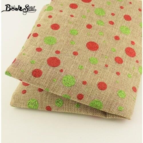 Booksew Christmas Fabric Shining Dots Pattern 50x150cm Meter Cloth Sewing DIY For Bag Stocking Cushion Home Decoration Ornament
