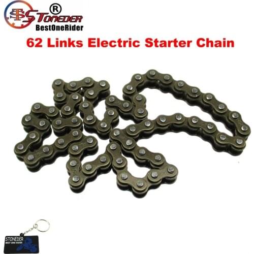 STONEDER 62 Links Electric Starter Chain For 50cc - 125cc Engine ATV Quad Pit Dirt Bike Go Kart Taotao SunL Peace Kazuma Roketa