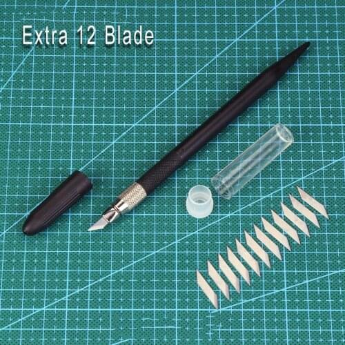 Diy handmade leather cowhide tools cutting knife pen knife replacement blade 12 blade good quality