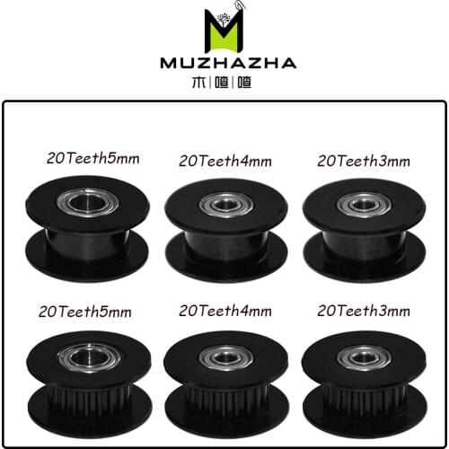 GT2 Idler Timing Pulley 20 Tooth Wheel Bore 3/5mm Aluminium Gear Teeth Width 6mm 3D Printers Parts For Reprap Part