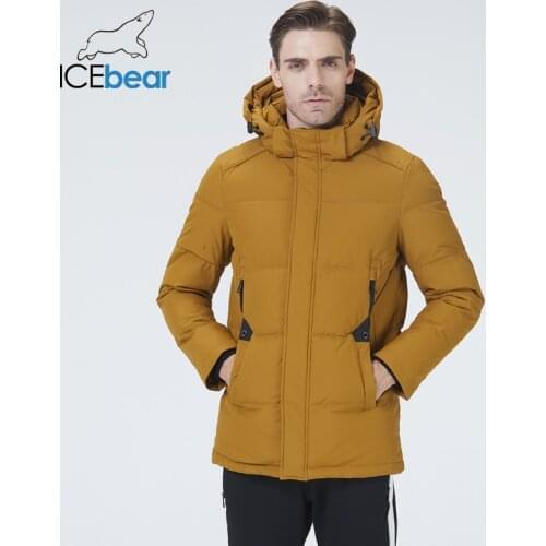 ICEbear 2021 new winter mens hooded jacket thick and warm male coat brand mens clothing MWD20856I