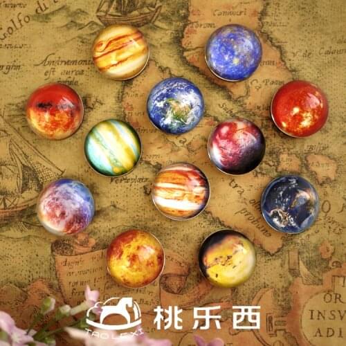 Creative handmade time gem magnet glass sticky note planet lollipop refrigerator magnet