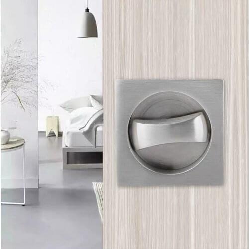 Stainless steel bathroom Round Square keyless indoor balcony sliding door lock concealed hidden door lock