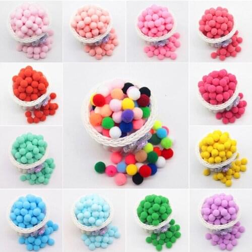 200Pcs 10/15/20/25mm Mini Fluffy Soft Pom Poms Pompoms Ball Handmade Kids Toys Wedding Decor DIY Sewing Craft Supplies