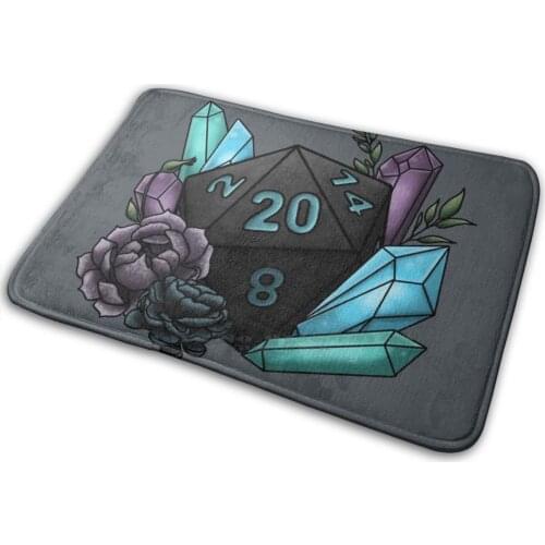 Mystic Class D20-Tabletop Gaming Dice Mat Rug Carpet Anti-Slip Bedroom Entrance Door Mat D20 Dnd And Tabletop Gaming Dice