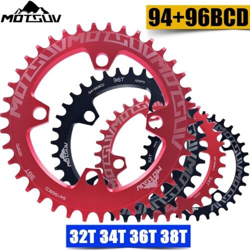 MOTSUV Round 94+96mm 94BCD/96BCD 32/34/36/38T MTB Mountain bike Chainring for ALIVIO M4000 M4050 NX GX X1 crank Bicycle Parts