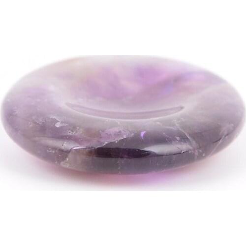 Natural Stones Amethyst Cabochon Charm Loose Beads for massage Women Men Reiki Healing Jewelry No Hole J173