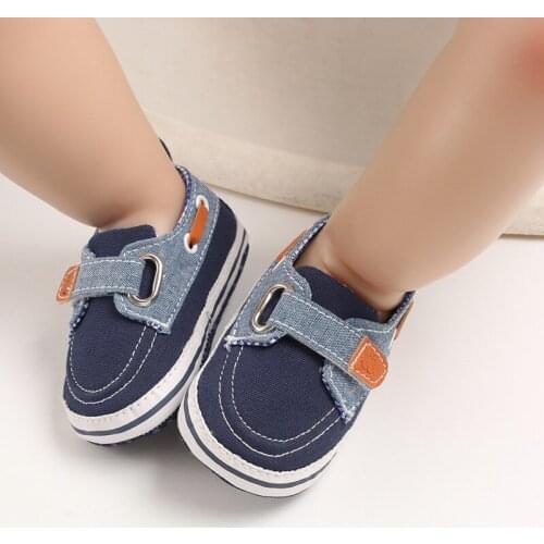 Infant Babies Boy Girl Shoes Sole Soft Canvas Solid Footwear for Newborns Toddler Crib Moccasins 3 Colors Available