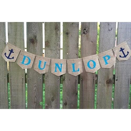 Personalized name bunting hot 1st Party Burlap banner Anchor Garland Ocean theme Photo Props Custom boy bunting nautical jute
