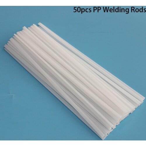 50Pcs Plastic Welding Rods Car Bumper Repair PP Plastic Electrodes for Welder Gun Sticks Kit Tools for Hot Air Gun Welding White