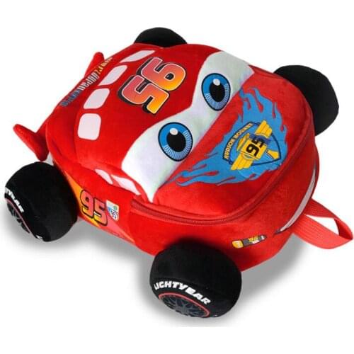 Plush car childrens bag kindergarten female baby boy safety backpack primary school students 3-6 years old