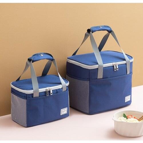 Portable Lunch Bag New Thermal Insulated Lunch Box Tote Cooler Handbag Bento Pouch Dinner Container School Food Storage Bags