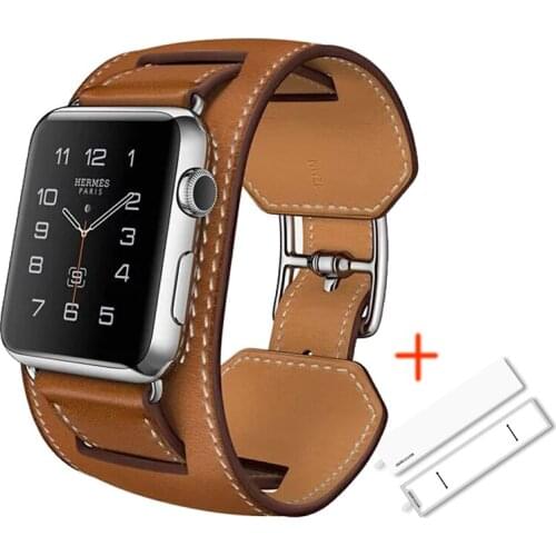Strap for apple watch band 44mm 40mm 38MM 42mm Genuine leather wristband belt bracelet watchband iwatch series 6 SE 5 4 3 Strap