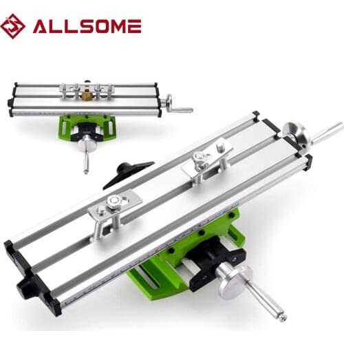 ALLSOME Mini Precision Worktable Bench Vise Fixture Drill Milling Machine X and Y-axis Adjustment Coordinate Cross Slide Table