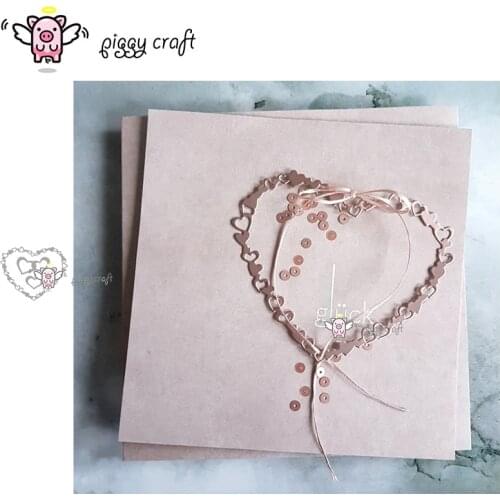 Piggy Craft metal cutting dies cut die mold New Love heart frame Scrapbook paper craft album card punch knife art cutter die