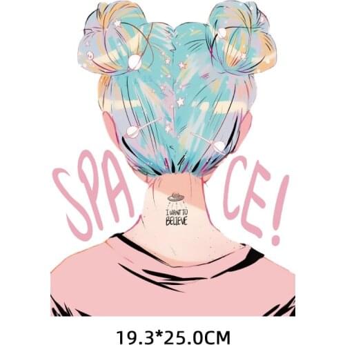 Iron-on Transfers for Clothing Thermoadhesive Patches on Clothes Stickers Applique Diy Girl Patch Flex Fusible Transfer Stripe I