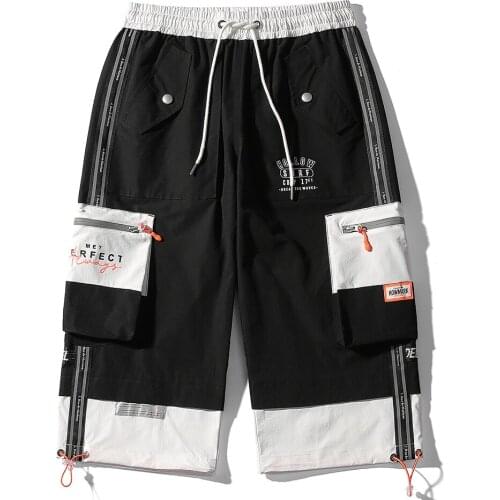 2021 Spring & Summer trend sports shorts mens new cropped pants mens youth functional style overalls men