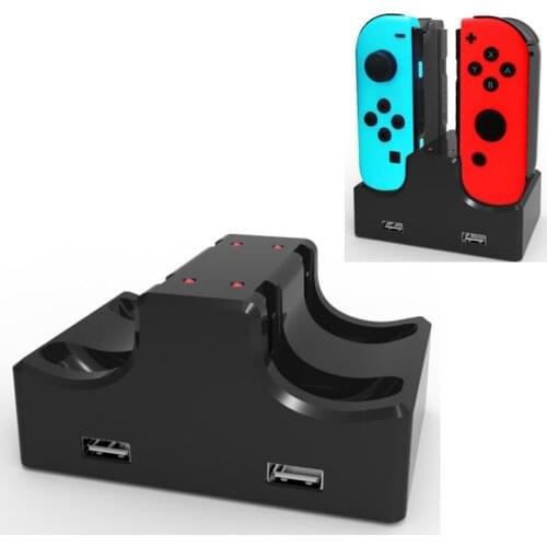 4 in 1 LED Indicater Joy-Con Charging Dock Charger Station for Nintend Switch NS Controller Stand Storage For Nintendo Switch