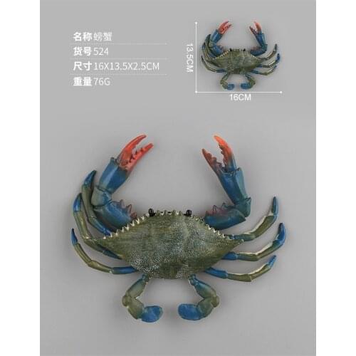 1pc 16cm Big Size Sealife Animal Green Blue Crab Model Action Figures Children Cheap Toys Gifts Display DIY