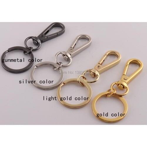 10PCS/lot Metal Swivel Snap Hook With Key ring Key Chain Decoration Accessories