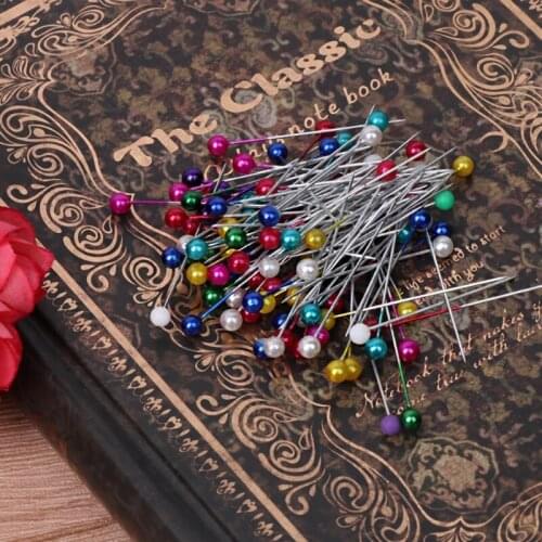 100 Pcs Pack Mix Color Round Head DIY Craft Location Pins Push Map Tacks Pins
