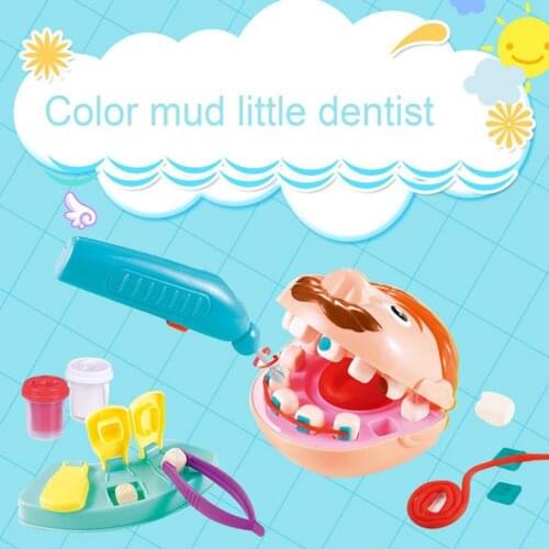 13Pcs Doctor Toys For Children Pretend Play Simulation Dentist Kit Tooth Extraction Clay Model Toys Dental Tool Set