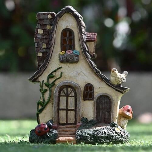 14x12x20cm Resin Miniature Fairy Garden House, Miniature Garden Decoration