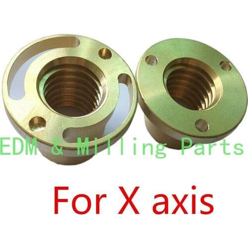 2pcs Bridgeport Milling Machine X Axis Screw Copper Sleeve Nut Vertical Mill Tool For Bridgeport Mill Part