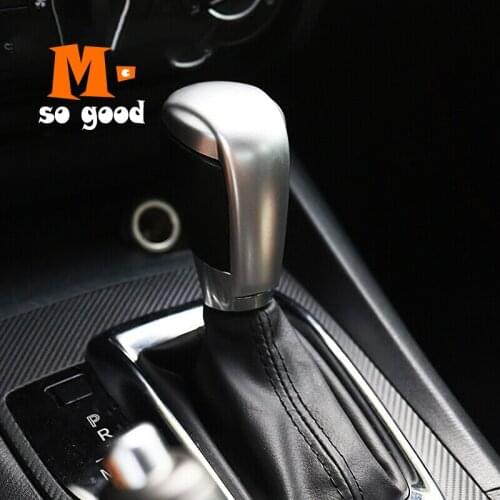 2014 2015 2016 2017 2018 For MAZDA 3 AXELA Car ABS Chrome Styling Gear Shift Knob Decoration Car Cover Trim Sticker Accessories
