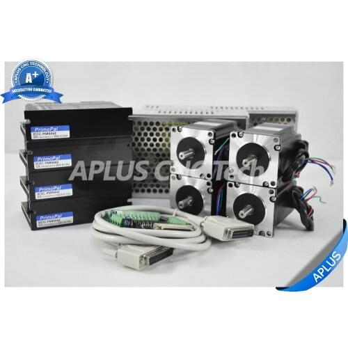 4-Axis NEMA 23 Stepper Motor 285oz-in & Driver PSR5042 & 48V Power Supply Kit