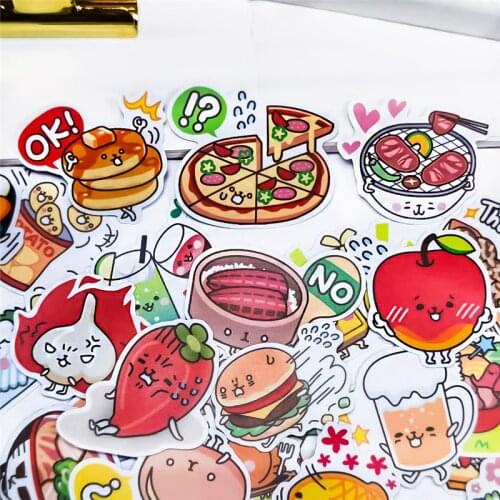 40pcs/pack cute yummy food dog Sticker Decoration Diy Ablum Diary Scrapbooking Label Sticker Kawaii Japanese Stationery Stickers