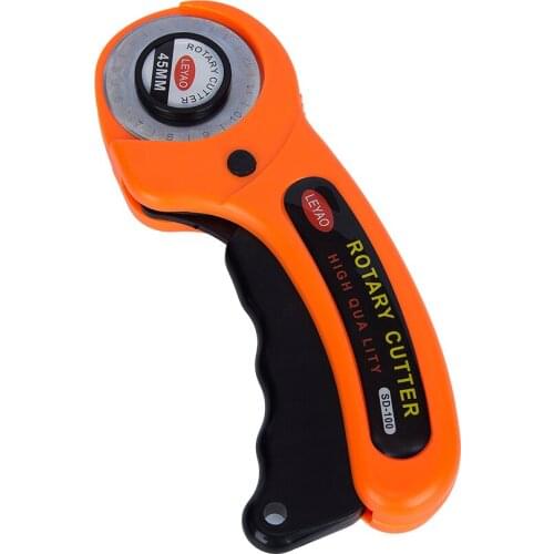 45mm Rotary Blade Cutter Curved Straight Handle Rolling Cutter for Fabric Patchwork Quilting Sewing Crafts