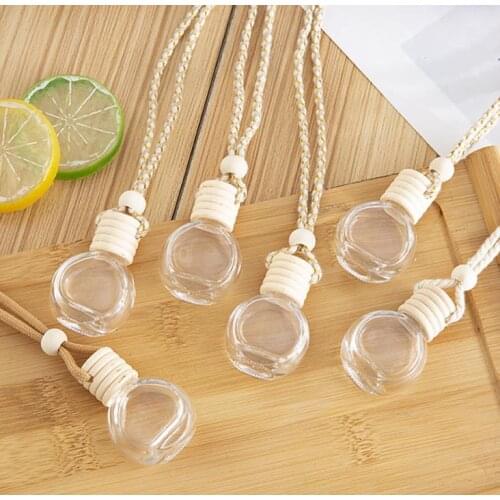 8ML Car Hanging Perfume Bottle For Essential Oils Car-styling Fragrance Empty Glass Bottle SN360