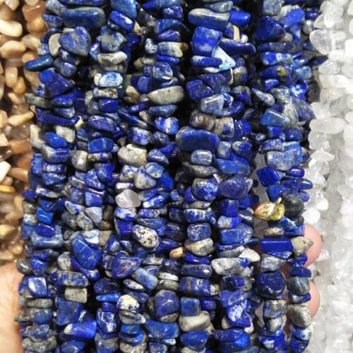 Natural Lapis Lazuli Stone Beads Irregular Shape Blue Stone Beads For DIY Bracelet Necklace Jewelry Making Material Strand 34