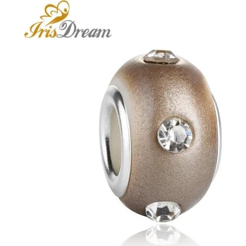 20pcs Point Drilling Crystal Glass Beads Spacer fit Pandora Bracelet Charms Bangle DIY Chain Pendant Necklace for Jewelry Making