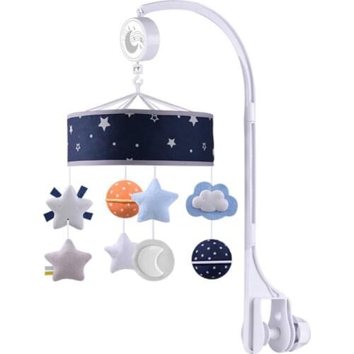 Baby Bedside Rattle Toy Music Starry Sky Decoration Bed Bell Pendant Infant Comfort Toys Before Bed