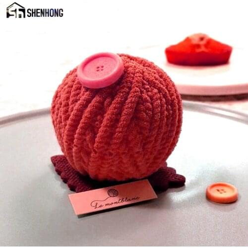SHENHONG Cake Mold For Baking Yarn Ball Pompom Shape Dessert Mousse Silicone Decoratin Mould Silikonowe Moule Pastry Chocolate